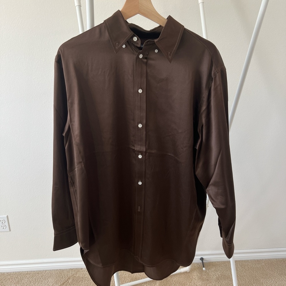 Polo Ralph Lauren Brown Silk Shirt